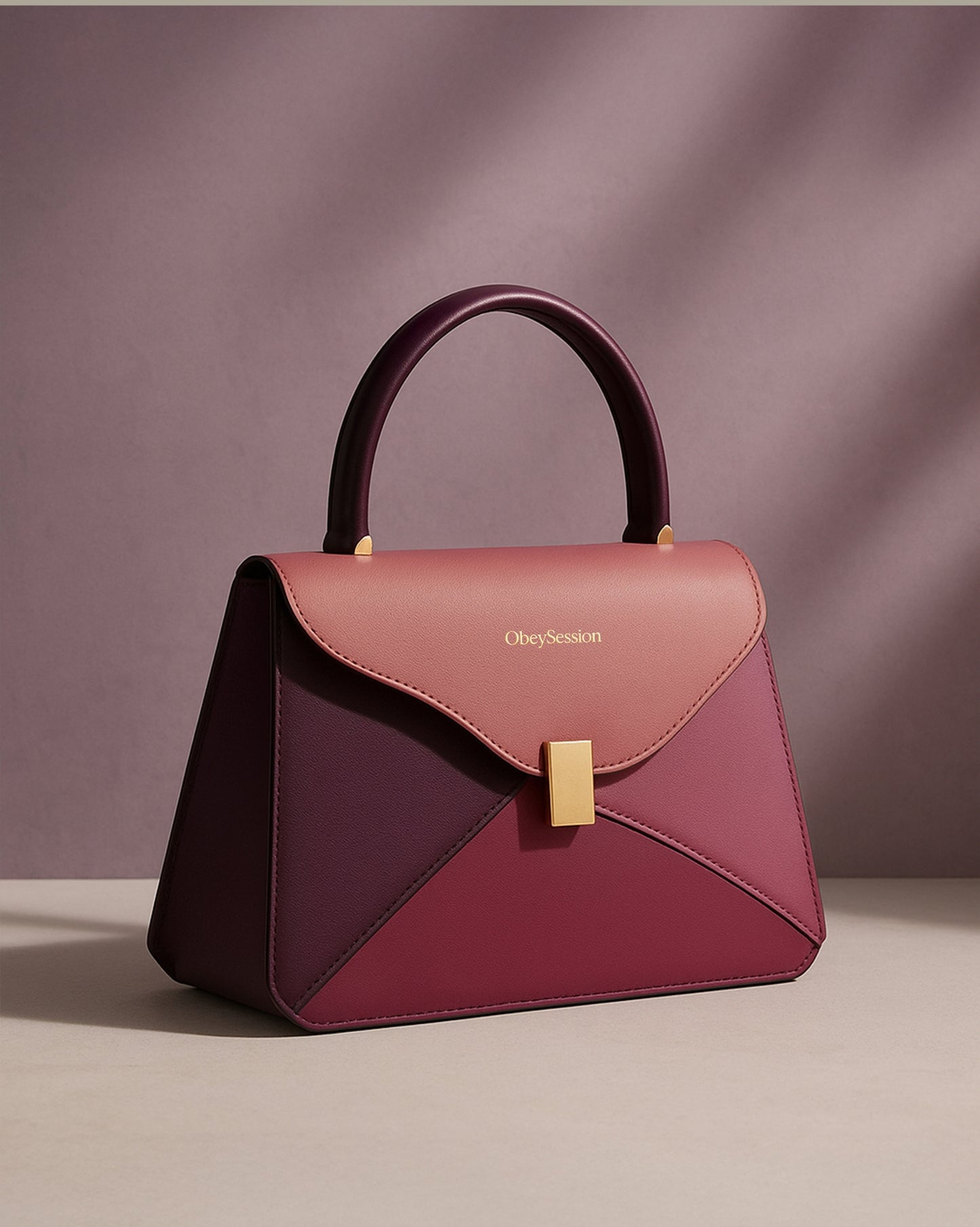 CÔTE FIG CLUTCH | Plum and fig top-handle handbag