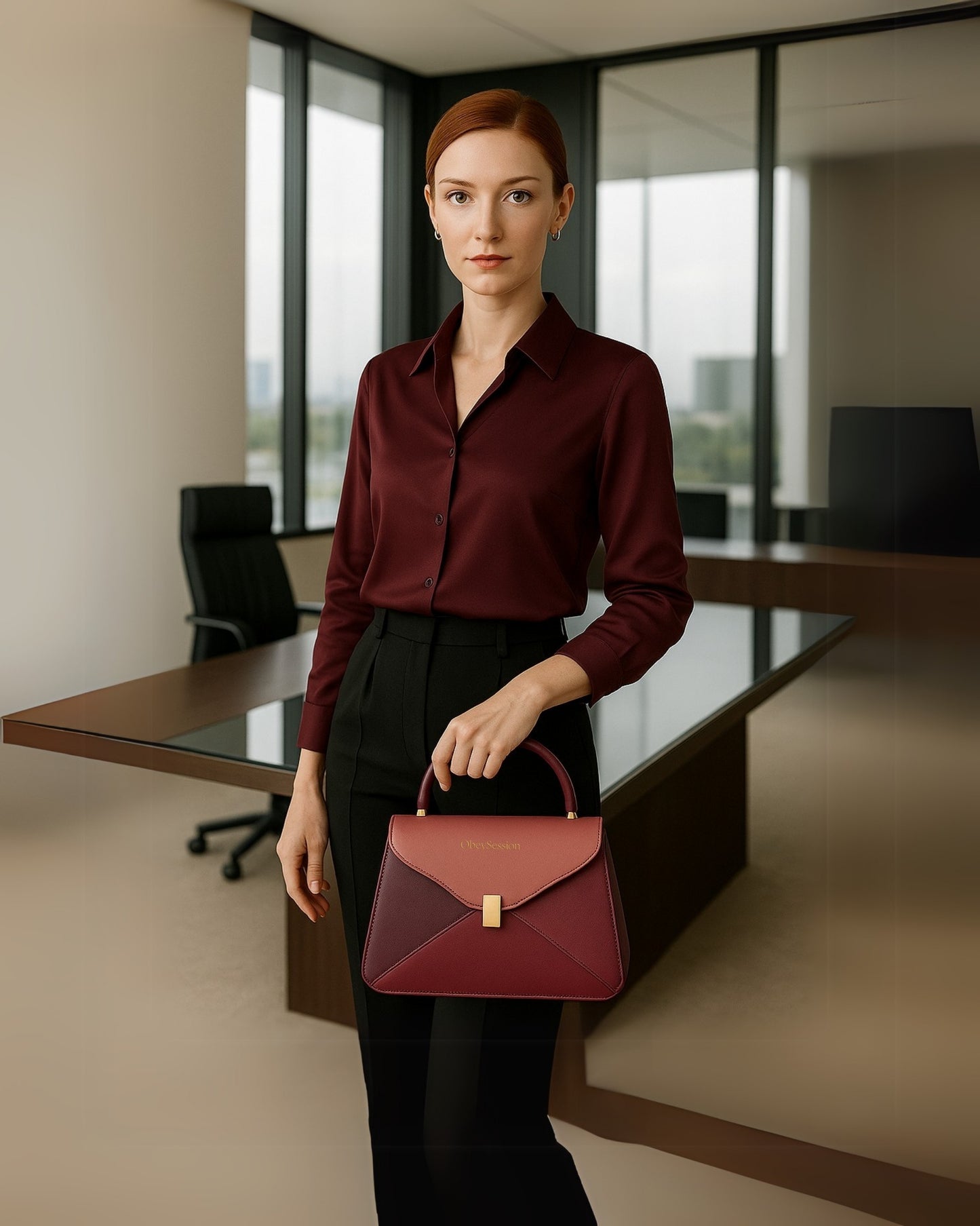 CÔTE FIG CLUTCH | Plum and fig top-handle handbag